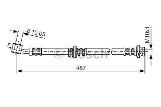 FREN HORTUMU. 487.00 MM resmi