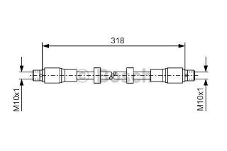 FREN HORTUMU; ÖN. 318.00 MM resmi