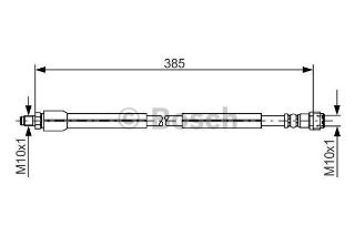 FREN HORTUMU; ÖN. 385.00 MM resmi