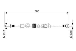 FREN HORTUMU; ÖN. 498.00 MM resmi