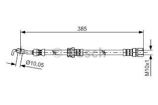 FREN HORTUMU SOL; ARKA. 385.00 MM resmi
