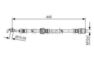 FREN HORTUMU SAĞ; ARKA. 445.00 MM resmi