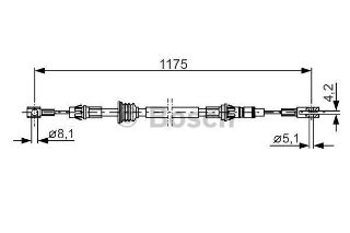 FREN TELİ. 1175 MM resmi