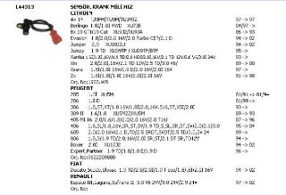 SENSOR KRANK / VOLAN MILI POZISYON ( PEUGEOT : 205 / 206 / 306 / 309 / 405 / 406 605 / 806 / PARTNER / BOXER / EXPERT / CITROEN : BERLINGO JUMPY ) resmi