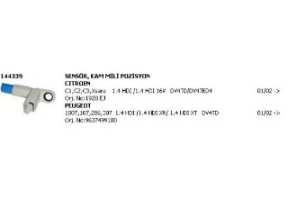 SENSOR KAM / EKSANTRIK MILI POZISYON ( PEUGEOT : 107 / 206 / 307 / CITROEN : C1 / C2 / C3-- XSARA FORD : FİESTA 1.4 TDCİ 02-) resmi
