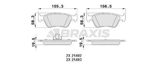 ÖN  FREN BALATASI  S60 00>10 S70 96>00 S70 97>00 S70 99> S80 98> V70 97>00 V70 97>07 V70 97> XC70 00> 850 91> resmi