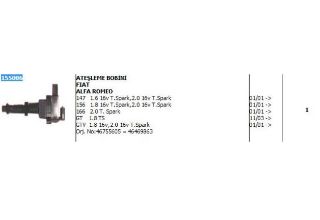 BOBIN ATESLEME ( FIAT ALFA ROMEO : 147 1.6 2.0 16V 156 1.6 1.8 2.0 ) resmi