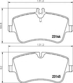 FREN BALATASI ÖN W202 93>00 W203 00>07 CL203 02>08 C209 02>09 R171 04>11 resmi