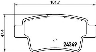 ARKA FREN BALATASI CORSA D GRANDE PUNTO 199 1.3 1.4 1.9 MULTİJET 10 / 05 .1.4 T JET 09 / 07 resmi