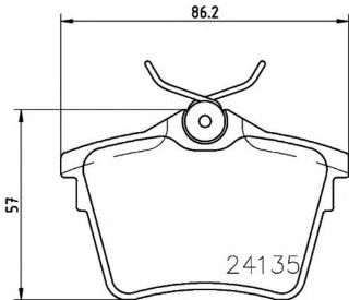 ARKA FREN BALATASI P407 04> C5 III 09> 1.6HDI 110 FAP 1.8 2.0 2.0 HDI 135 FAP 2.2 3.0 resmi