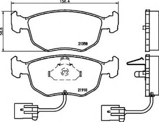 ÖN  FREN BALATASI SCORPIO 92>98 MONDEO 1.6 / 1.8 / 2.0 / 1.8TD / 2.4 / 2.5TD 93>00 GRANADA 92>94 COUGAR 2. resmi