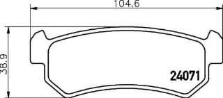 ARKA FREN BALATASI LACETTİ 04 07 / NUBIRA 03 07 resmi