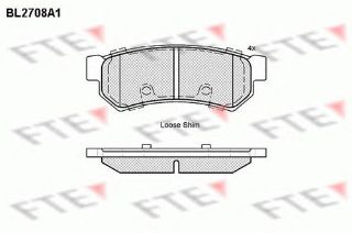 ARKA FREN BALATASI LACETTİ 1.4 16V 1.6 1.8 (05 / 2003=> NUBIRA SEDAN;KOMBİ 1.4 1.6 1.8 (01 / 2005=> resmi
