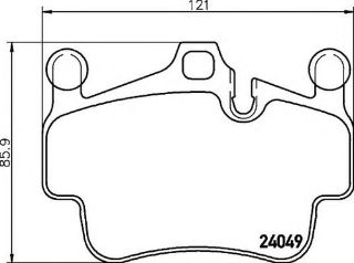 ÖN  FREN BALATASI PORSCHE 911 CAYMAN CARRERA BOXSTER 3.4 3.6 3.8 04>02 resmi