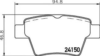 ARKA FREN BALATASI P307 C4 C4 COUPE P207 1.4 16V.1.6 16V.1.6 HDI 110 FAP.1.6 HDI 90 2.0 16V.2.0 H resmi
