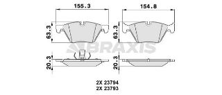 ÖN  FREN BALATASI BMW F10 F11 330MM DİSK ICIN resmi