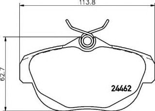 ARKA FREN BALATASI C6 05> 2.2 HDI 2.7 HDI 3.0 V6 (WVA 24462) OLCU: (113.7*62.7*16.7 MM) resmi