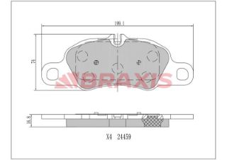 ÖN  FREN BALATASI PORSCHE 911 CABRİO CARRERA BOXSTER 2.7 3.4 11> MA1.04 MAB.04 resmi