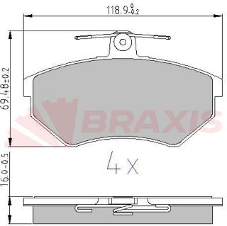 ÖN  FREN BALATASI INCE GOLF II III 84>92 JETTA II 89>92 PASSAT II III 85>97 SCIROCCO II 83>92 INCA 99>01 resmi