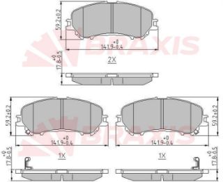 ÖN  FREN BALATASI NİSSAN QASHQAI J11 KASA 2013> XTRAİL 2014> RENAULT KADJAR 2015> resmi