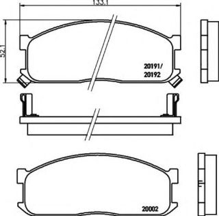 ÖN  FREN BALATA KİA BESTA MAZDA E2200 94>00 resmi