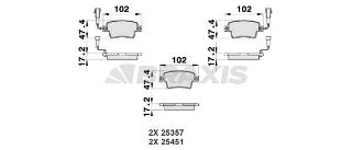 ARKA FREN BALATASI PUNTO EVO 1.4 16V / 1.4 ABARTH / 1.6D MULTIJET 10 / 09> resmi