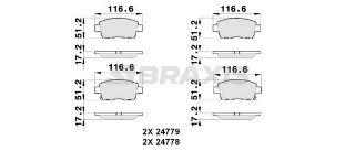 ÖN  FREN BALATASI COROLLA VERSO VVT I 2001> COROLLA 2002 2007 resmi