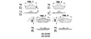 FREN BALATASI ÖN ML-CLASS W163 98>05 resmi