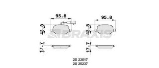 ARKA FREN BALATA ALFA ROMEO MİTO 0.9 1.4 1.4 TB 1.4 TURBO 1.3 JTDM 1.6JTDM 09 / 2008=>13=> resmi