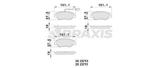 ÖN  FREN BALATASI STILO 2.4 20V 10 / 01>1.9JTD MULTIWAGON 1.9JTD 01 / 04>BRAVO 1.9D MULTİJET 04 / 07> (FISLI) resmi