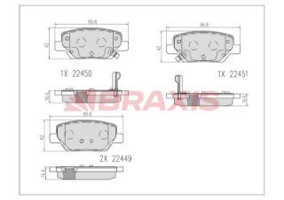 ARKA FREN BALATASI EGEA 1,3D MULTIJET / 1,4 / 1,4LPG / 1,6 / 1,6D MULTIJET resmi
