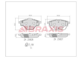 FREN BALATASI ARKA C4 PICASSO II DS7 308 II 3008 SUV 5008 II resmi