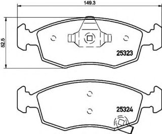 FREN BALATASI ÖN PANDA 1.2 12>  DUCATO 130 11>14 YPSİLON 1.2 11> resmi