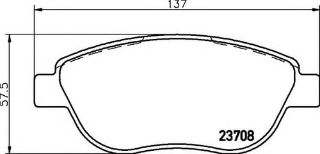 ÖN  FREN BALATASI CORSA D (BÜYÜK TIP) 1.3 CDTI 07 / 06=> FIAT 500 0.9 12=> 1.4 1.3D 12=> 1.6D12=> resmi