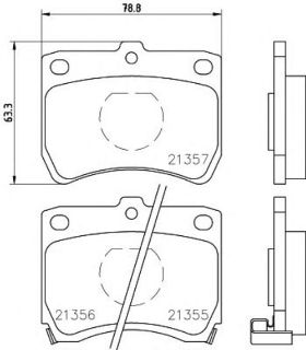 ÖN  FREN BALATASI KİA PRIDE 90>00 MAZDA 121 87>90 resmi