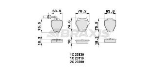 ÖN  FREN BALATASI FISLI AUDI A4 S4 QUATTRO 97>01 A4 A6 2.7 T 2.7 T QUATTRO 99>05 resmi