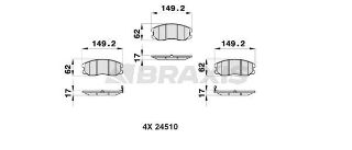 ÖN  FREN BALATASI ANTARA 2.4 3.2 V6 2.0 CDTI 2.2CDTI 05 / 06=>10=> CAPTIVA 2.0D 2.2D 2.4 3.0 3.2 (06.06 resmi