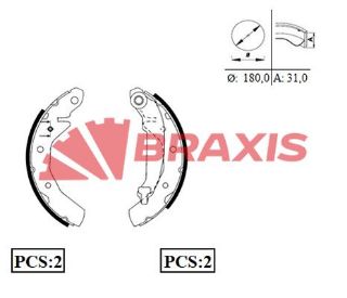 ARKA FREN BALATASI PABUC MATİZ SPARK 0.8 09 / 00>1.0 11 / 02> resmi