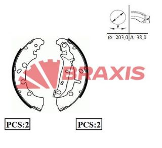ARKA FREN BALATASI PABUC FİESTA IV / V 95>08 FUSİON 02 /> FORD KA PUMA 1.6 97>02 MAZDA II 03> resmi