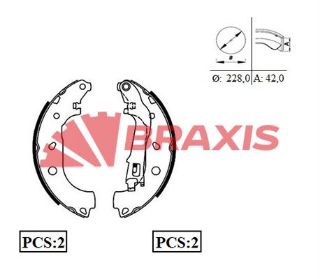 ARKA FREN BALATASI PABUC DOBLO II III İDEA ALBEA 1.3 / 1.4 / 1.6 / 1.9 resmi