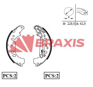 ARKA FREN BALATASI PABUC GRANDE PUNTO LİNEA FİORİNO 1.3JTD MULTIJET GRANDE PUNTO LİNEA 1.4 8V 06 / 07 resmi