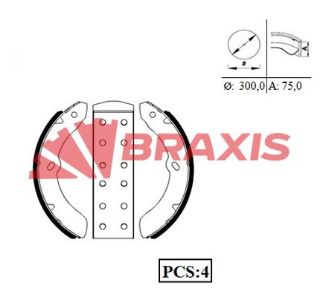 ARKA FREN BALATASI PABUC İSUZU NKR 55 K 4458 CIFT TEKER resmi