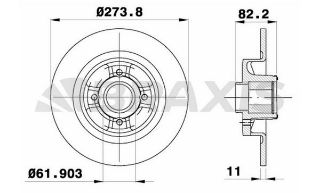 ARKA FREN DİSK AYNASI ABS SENSOR HALKASI ILE GRAND SCENİC 1.5DCI / 1.6 / 1.9 DCI / 2.0 04 resmi