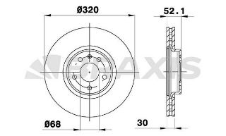 ÖN  FREN DİSK A4 07>15 A5 07>15 A6 11> A7 10> Q5 08> HAVALI 320MM resmi