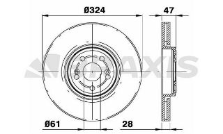 ÖN  FREN DİSK AYNASI HAVALI ESPACE IV 1.9DCI / 2.0 / 2.0T / 2.2DCI / 3.0DCI / 3.5 V6 11 / 02> resmi