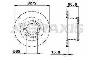 ARKA FREN DİSK AYNASI SPRINTER 208D / 210D / 212D / 214 95> LT28 LT46 LT35 2.3 / 2.5SDI / 2.5TDI / 2.8TDI 96 resmi