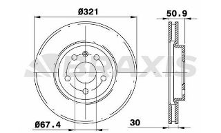 ÖN  FREN DİSK AYNASI HAVALI OPEL INSIGNIA 08> 9 5 (YS3G) 10> (17 JANT) / (321×30×5DLX)*** resmi