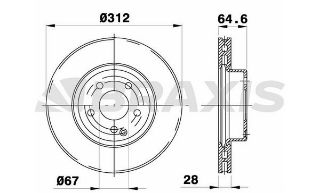 FREN DİSKI ÖN C219 05>10 W211 02>08 S211 03>09 resmi