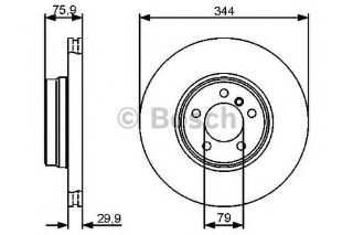 ÖN  FREN DİSKI LAND ROVER RANGE III 3.0 TD6 344MM resmi