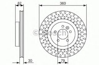 ÖN  FREN DİSKI LAND ROVER RANGE SPORT 09>13 HAVALI 360MM resmi